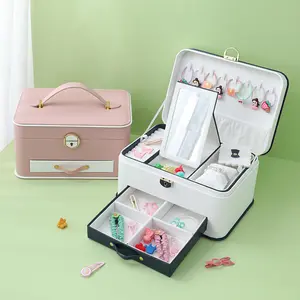 New Premium Hair Accessories Storage Box Ring Earrings Jewelry Carrying Case for Children Cute Cartoon Pony Jewelry Organizer