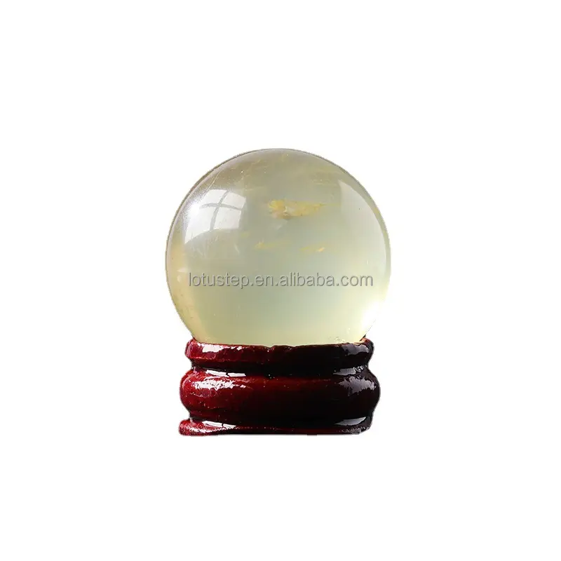 थोक प्राकृतिक उच्च गुणवत्ता सिट्रीन क्षेत्र के लिए पीला पुखराज गेंदों सजावट 2-3cm