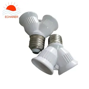 hot sale E27 to 2E27 lamp holder socket adapter CE ROHS approved