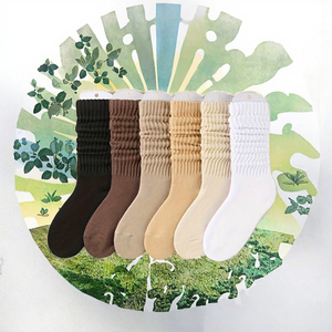 <span class=keywords><strong>Uron</strong></span> marca mujer largo hasta la rodilla equipo invierno Slouch calcetines 100% algodón transpirable antideslizante tejido técnica más Popular - Product Image 3