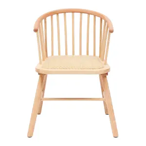 كرسي ديشي جديد من الخشب الصلب بسيط بتصميم حديث كرسي من خشب الروطان المصمت كرسي لتناول الطعام