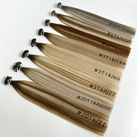 Extensiones de Cabello Humano con Queratina Pre-Adheridas con Punta Plana Balayage Color 50g-MOQ, Extensiones de Cabello Remy SDD