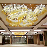 Offre Spéciale commercial espace club house salle de banquet hôtel plafonnier led lustre en cristal