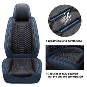 Funda de Asiento de Coche de Piel de Buey de Alta Calidad y Duradera, Ecológica, con Diseño Deportivo Universal, Juego Completo - Product Image 2