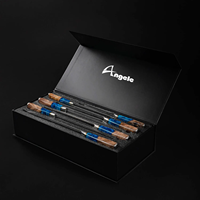 Couteau de chef en acier Damas de qualité supérieure, ensemble de couteaux avec manche en résine