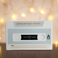 Carte de vœux personnalisée créative avec cassette audio 60S 300S, enregistreur de cassette rétro pour cadeau de petit ami ou de petite amie