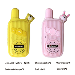 Walkie Talkies HX T1 para Niños, Paquete de 2, Sin Licencia, FRS <span class=keywords><strong>PMR</strong></span>, 22 <span class=keywords><strong>Canales</strong></span>, Alcance de 3KM, Recargables, Seguros y Portátiles, Juguete para Niños y Niñas - Product Image 2