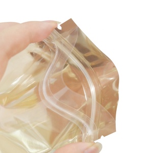 100 pezzi trasparente con chiusura a chiusura lampo sacchetti trasparenti con cerniera sacchetti di alluminio per la conservazione degli alimenti per tè cosmetico sacchetti di lamina stampati personalizzati - Product Image 4