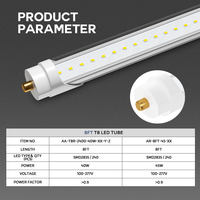 AIER ETL DLC 8FT 96 ''45W FA8 Base T8 Tube Led avec OEM ODM éclairage intérieur 130LM/W ampoules fluorescentes de remplacement