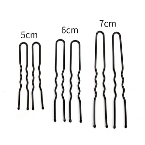 กิ๊บติดผมโลหะสีดำ,เครื่องประดับเกาหลีคลาสสิกง่ายต่อการซ่อน - Product Image 5