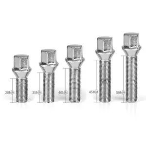 10 Pieces 28/35/40/45/50mm Lengthen Steel m14x1.5 bolts car wheels 14 x 1.5