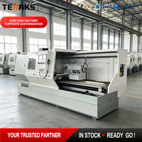 Torno CNC Horizontal Económico CK6163 de Alta Resistencia, Sistema de Control GSK, Husillo Único, 2 Ejes, Bancada Plana para Metal