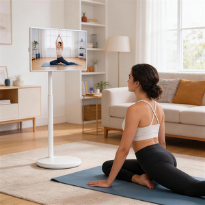 Televisor Inteligente Android Portátil de 21.5 Pulgadas, Pantalla Táctil Blanca 1080P, con Wifi, Cámara, Función en Vivo para Uso en Interiores, con Funcionalidad Móvil, 180mm Ver - Product Image 3
