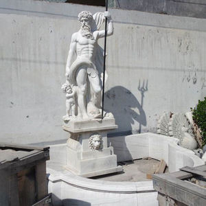 Fontaine d'eau en marbre avec tête <span class=keywords><strong>de</strong></span> lions et figurines, 360 - Product Image 1