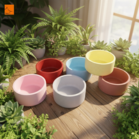 Nouveau Pot à Bougie en Béton/Ciment Écologique Fait Main et Durable avec Couvercle en Bois/Ciment, Décoration de Pâques pour la Maison, Support Vide pour Bougie en Cire