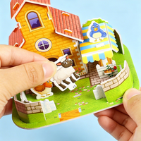Maison de puzzle 3D à construire soi-même pour étudiants, modèle artisanal créatif, cadeau idéal pour les enfants de 3 à 6 ans
