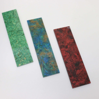 Plaques de bois stabilisé multicolores en résine pour manches de couteau, idéales pour les accessoires d'artisanat fait main