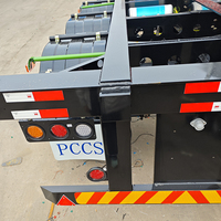 Semi-remorque porte-conteneurs durable de 40 pieds, châssis en acier renforcé avec 28 tonnes de vérins de stabilisation pour la logistique