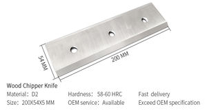 Cao Cấp A8 Sửa Đổi Thép Gỗ Chipper Shredder Lưỡi - Product Image 2