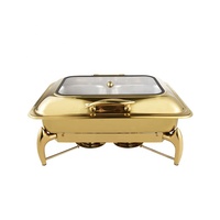 Ensemble d'ustensiles de cuisine or restauration commerciale bougie marmite chauffante électrique chauffe-plat présentoir buffet alimentaire réchauffeur