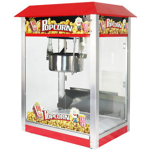 Máquina de palomitas de maíz con carrito para cine, snack bar, máquina de palomitas de maíz comercial con iluminación interna - Product Image 3