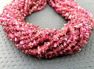 16 pouces de Long, 1 brin de Tourmaline rose naturelle, perles lisses et non coupées, fabrication de bijoux faits à la main - Product Image 3