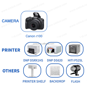 2025 xu hướng mới hình bầu dục iPad Photo Booth đứng ngay lập tức Selfie DSLR Photo Booth Shell với ánh sáng đèn flash cho tiệc cưới photobooth - Product Image 6