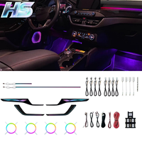 Éclairage d'ambiance pour voiture, ruban LED RGB 64 couleurs dynamique pour Ford Focus 2019-2022, bande lumineuse d'ambiance pour voiture, panneau lumineux d'ambiance pour voiture