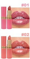 SAM SUGAR Rouge à lèvres 6 couleurs en forme de barre chocolatée, maquillage nacré mat longue tenue, baume à lèvres waterproof, style européen-américain