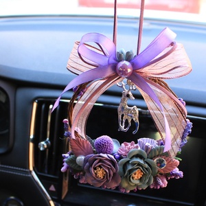 Guirnalda de Flores de Cristal Hecha a Mano de Lujo, Estilo Moderno Brillante, Decoración Interior para Automóvil, Accesorio Ornamental para Mujer - Product Image 2
