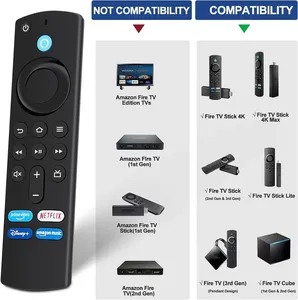 รีโมทคอนโทรลทดแทน L5B83G สำหรับ <span class=keywords><strong>Fire</strong></span> Smart <span class=keywords><strong>TV</strong></span> Stick (รุ่นที่ 2/3/4K/Lite/4K Max) ใช้สำหรับ Hisense รุ่นที่ 3, <span class=keywords><strong>TV</strong></span> <span class=keywords><strong>Cube</strong></span> Smart <span class=keywords><strong>TV</strong></span> - Product Image 1