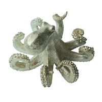 Maison Décoration Polyresin Figurine de Poisson Plage Décor Résine Statue de Poisson avec Corail Base Décoration De Table