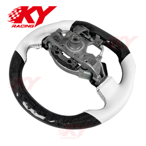 อุปกรณ์ตกแต่งรถยนต์สำหรับ Nissan 370Z NISMO GT Coupe Infiniti FX35 FX37 FX50 พวงมาลัยคาร์บอนไฟเบอร์แบบกำหนดเองพร้อมไฟ LED แสดงรอบเครื่องยนต์ - Product Image 4