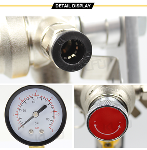 बार थोक बीयर उच्च सटीकता n2/एयर संगत के लिए 0-60psi आउटलेट दबाव के साथ पीतल माध्यमिक सह 2 नियामक दबाव गेज - Product Image 2