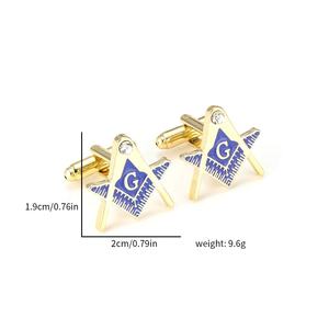 Boutons de manchette <span class=keywords><strong>franc</strong></span>-<span class=keywords><strong>maçon</strong></span> en alliage couleur or pinces à <span class=keywords><strong>cravate</strong></span> maçonnique ensemble de boutons de manchette bon marché et meilleur vente en gros - Product Image 6