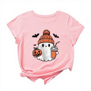 Camisetas de Verano para Mujer, Corte Regular, Estilo Casual, con Mangas Raglán en Contraste, 100% Algodón Tejido con Estampado - Product Image 2