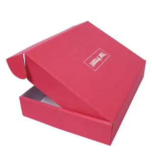 Bán buôn biểu tượng tùy chỉnh màu Hồng sóng vận chuyển các tông bưu phẩm in quần áo hộp