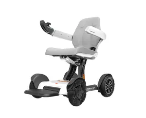 Skuter listrik 4 roda pintar difabel, kontrol aplikasi untuk orang cacat lipat otomatis skuter mobilitas orang tua