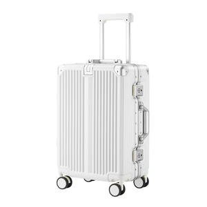 Maleta de Aluminio Yongsheng de 20 Pulgadas para Llevar a Bordo, Maleta de Viaje de 28 Pulgadas con Candado, Diseño de Rayas Blancas, para Viajes de Negocios - Product Image 5