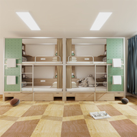 Lit superposé en acier sur mesure, simple et double, avec armoire inférieure, pour chambre à coucher, appartement ou hôpital