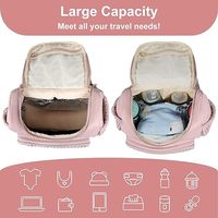 Sac à dos à langer, multifonctionnel, avec coussin à langer, boîte à tétines et bretelles de poussette