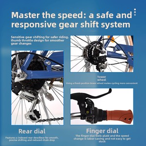 Vélo de <span class=keywords><strong>ville</strong></span> vintage 2026 de 26/28 pouces bleu foncé, <span class=keywords><strong>style</strong></span> <span class=keywords><strong>hollandais</strong></span> rétro, avec panier en osier marron et porte-bagages arrière pour <span class=keywords><strong>femme</strong></span> - Product Image 4