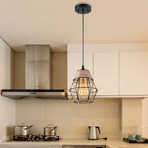 <span class=keywords><strong>Lampe</strong></span> suspendue rétro en fer et <span class=keywords><strong>corde</strong></span> <span class=keywords><strong>de</strong></span> chanvre, style loft industriel américain, pour restaurant, îlot <span class=keywords><strong>de</strong></span> cuisine, <span class=keywords><strong>chevet</strong></span> - Product Image 5