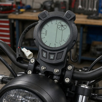 Pengganti Pengukur Kecepatan, Odometer, Tachometer, dan Panel Instrumen Digital LCD Bulat untuk Sepeda Motor