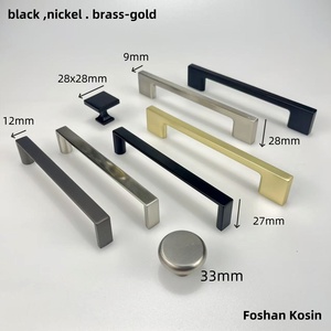 Kosin Zinc Alloy Furniture Bedroom Drawer Modern Brushed <strong>Gold</strong> Black <strong>Knobs</strong> Kitchen Cabinet <strong>Door</strong> Pulls Handles for Furniture - Product Image 2