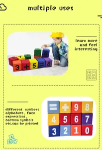 100% Waterproof Preschool Educational Construction Cubes Kit Easy Creation Of Various Shapes For Boys And Girls