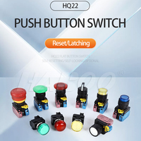 HABOO Interrupteur à bouton-poussoir momentané similaire à IDEC 22 mm, autobloquant, étanche IP65 10A 600V