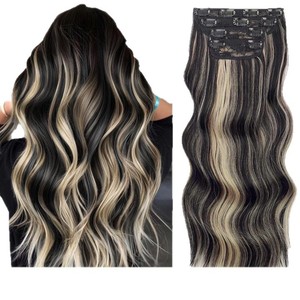 Ensemble d'extensions de cheveux superposées pour femmes, composé de quatre pièces. <span class=keywords><strong>Machine</strong></span> à tresser double couche pour des boucles naturelles et réalistes. - Product Image 4