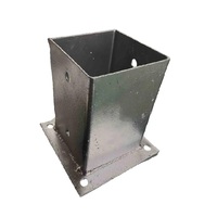 Supports de support de base de poteau de clôture en acier métallique réglable robuste de 50MM 6x6 pouces pour béton