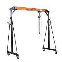 Nouvelle grue portique monopoutre portable 2 tonnes en acier pour usage industriel, mobile, hauteur réglable